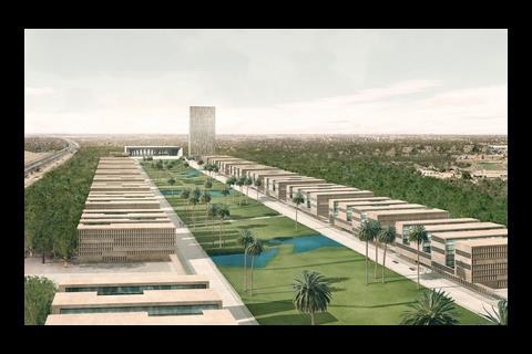 A team including consulting engineer Buro Happold won a competition to design this government district in Tripoli.